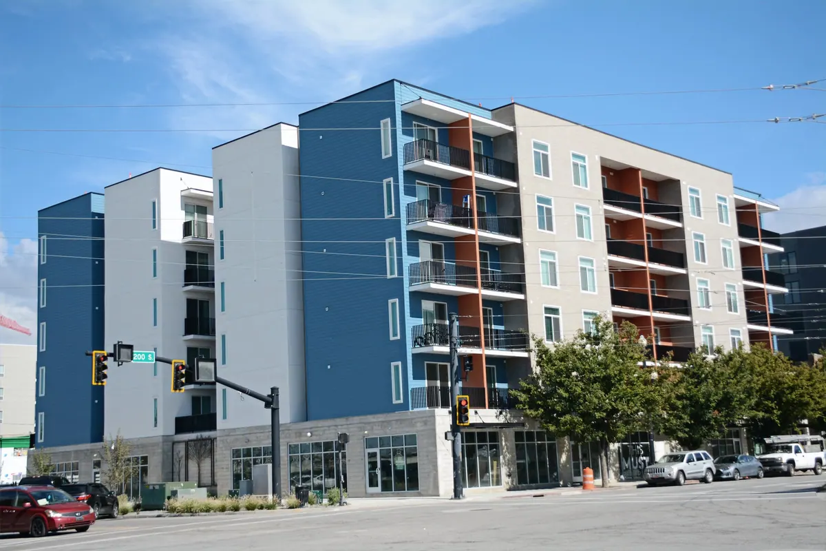 Mixed-use commercial building at a city corner designed by RAD Architectural Design