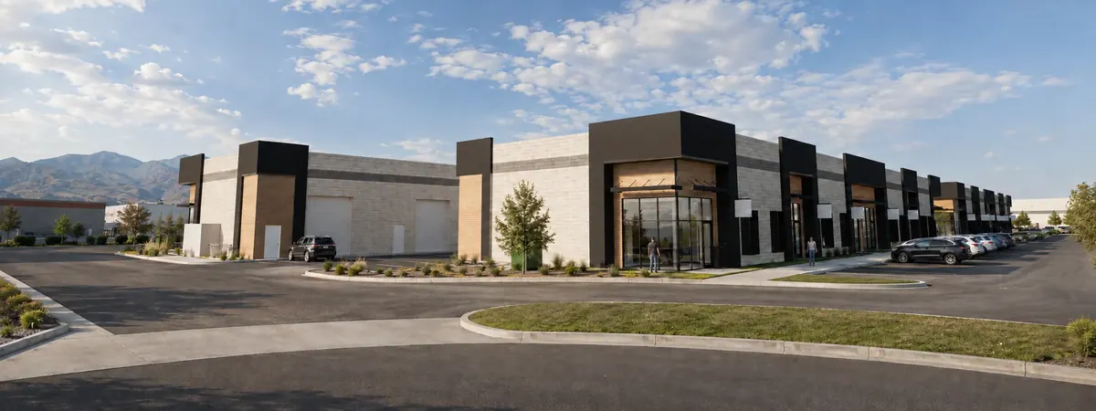 Exterior rendering of Base Camp buildings two through five