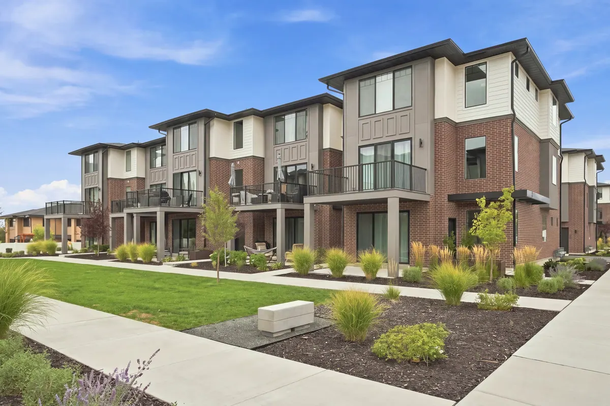 Ogden City Townhomes — landscaped street view