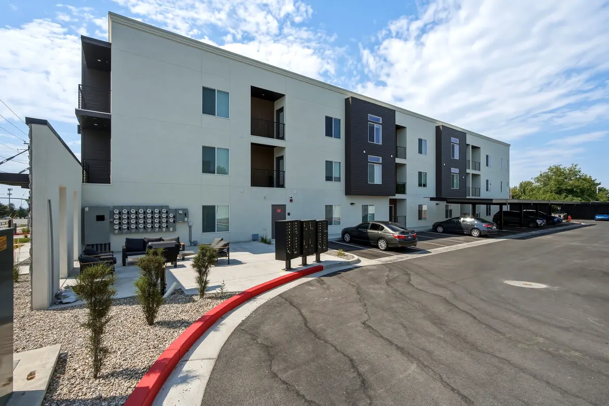 H Lofts — residential building parking side