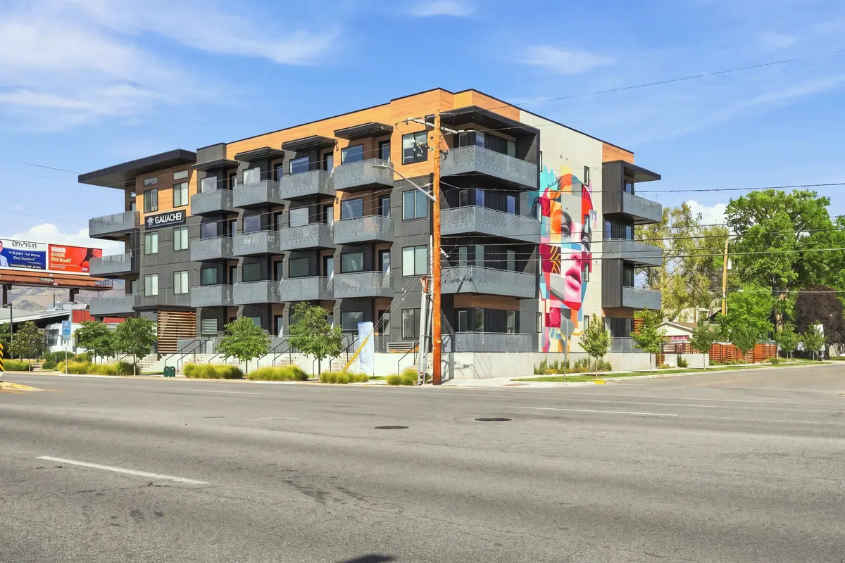 Gallacher Apartments building viewed from the street corner