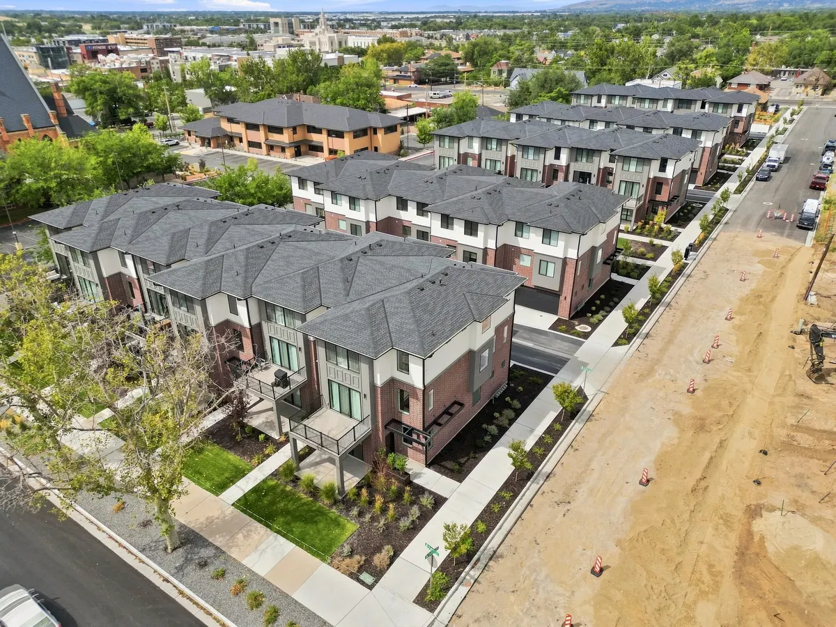 Ogden City Townhomes — aerial townhome development
